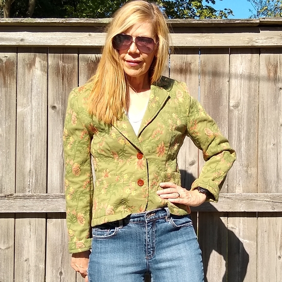 Cabi Floral Embroidered Blazer Jacket Sz S - Picture 8 of 11
